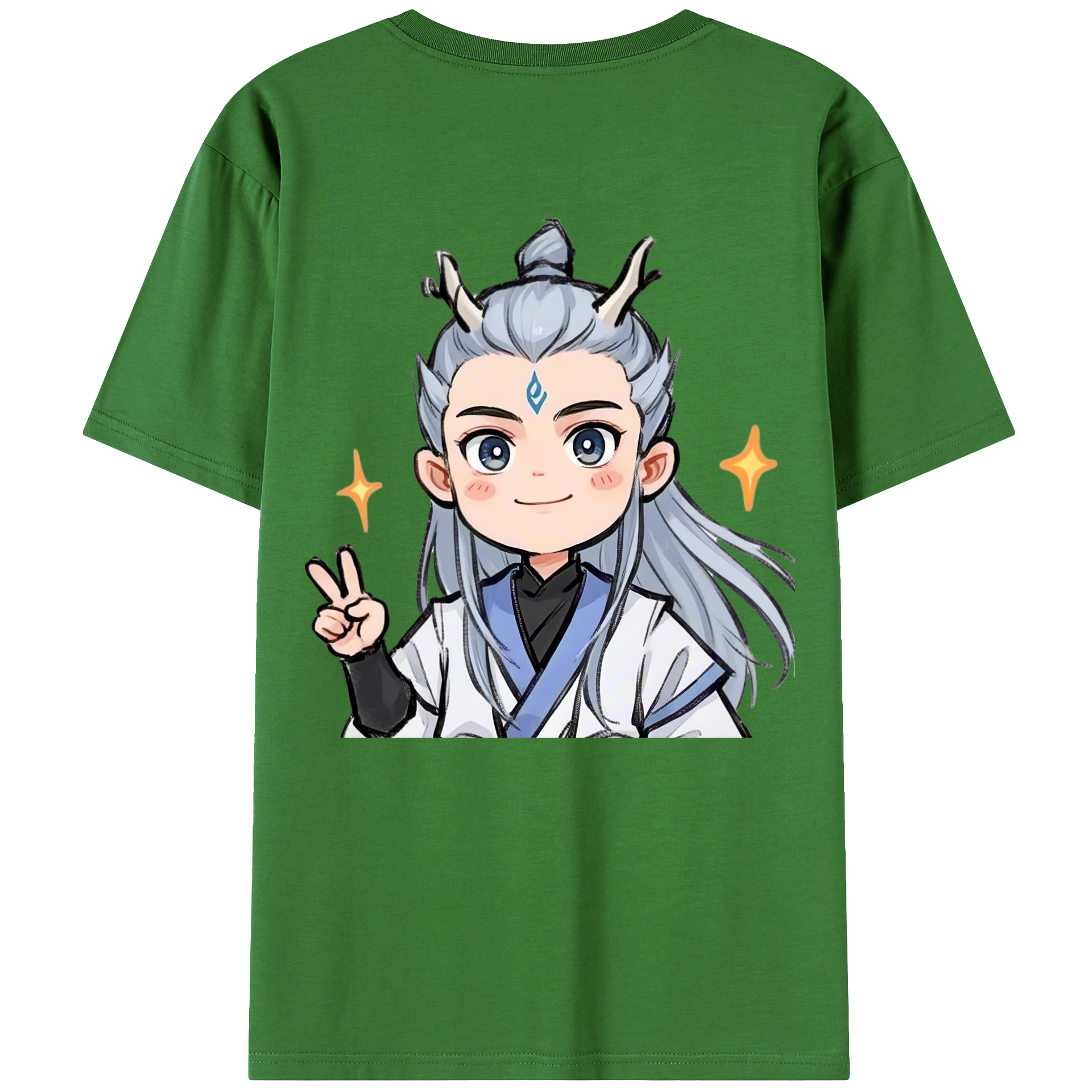 （画像用） Ne Zha 2 ナタ 魔童の大暴れ レディース半袖Tシャツ(バックプリント)